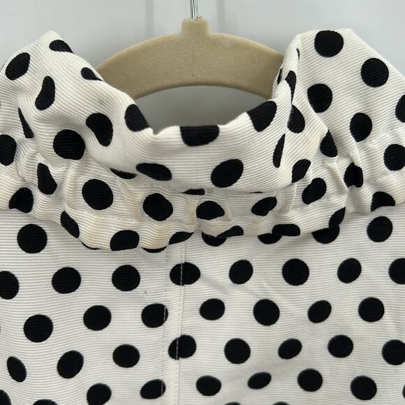 UBU Women's Black & White Polkadot Zip Top/Jacket/Blazer Size Large - Picture 8 of 15